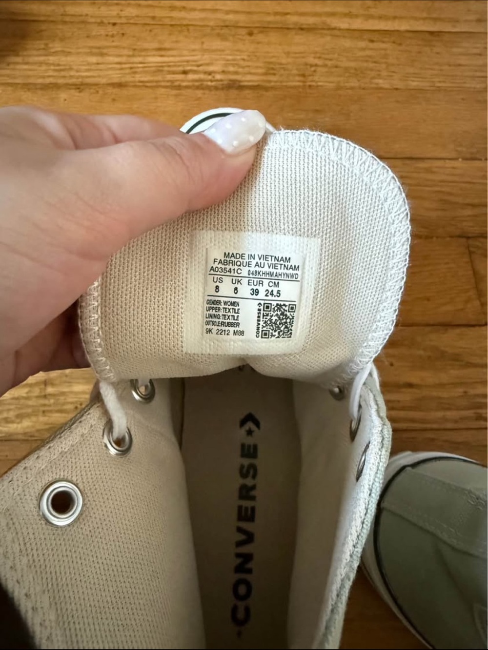 High-Top Canvas Sneakers in Light Sage - Picture 3 of 3